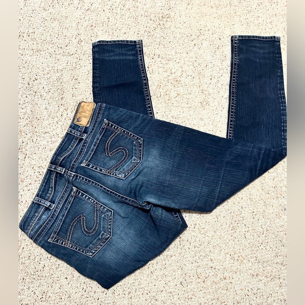 Women's silver Blue Jeans